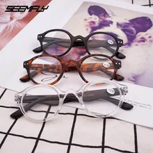 Seemfly, очки для чтения, женские, мужские, с заклепками, круглые, модные, дальнозоркие очки, Анти-усталость, Ретро стиль, Ретро стиль, очки для чтения