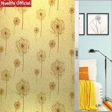 Шампанское Одуванчик шаблон самоклеющиеся стекло пленка гостиная спальня детская комната ванная солнцезащитный крем непрозрачные наклейка на окно из ПВХ