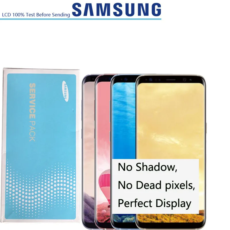 Оригинальный ЖК-дисплей без затемнения для samsung S8 G950 Samsung Plus G955 с дигитайзером