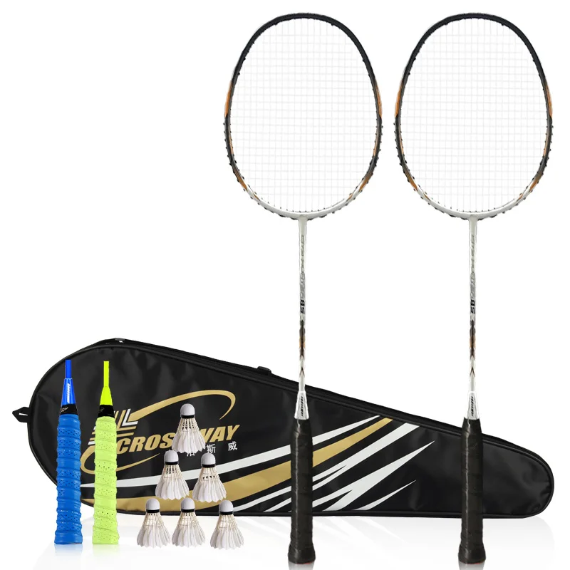 Raqueta de bádminton 2018 peso ligero bádminton 28LBS deportes bádminton raqueta 100% raqueta de Bádminton de carbono con bolsa