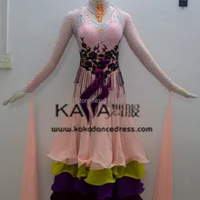 KAKA ТАНЕЦ B1419, танец одежда Бальные Стандартный Танцы платье, Вальс Конкурс платье, женщины, платье для бальных танцев
