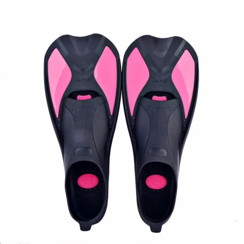 black red На открытом воздухе Подводное Флиппер плавание для дайвинга, с перепонками ноги для взрослых и детей легкие короткие ступил обучение подводному плаванию оборудование силикагель - Цвет: black red
