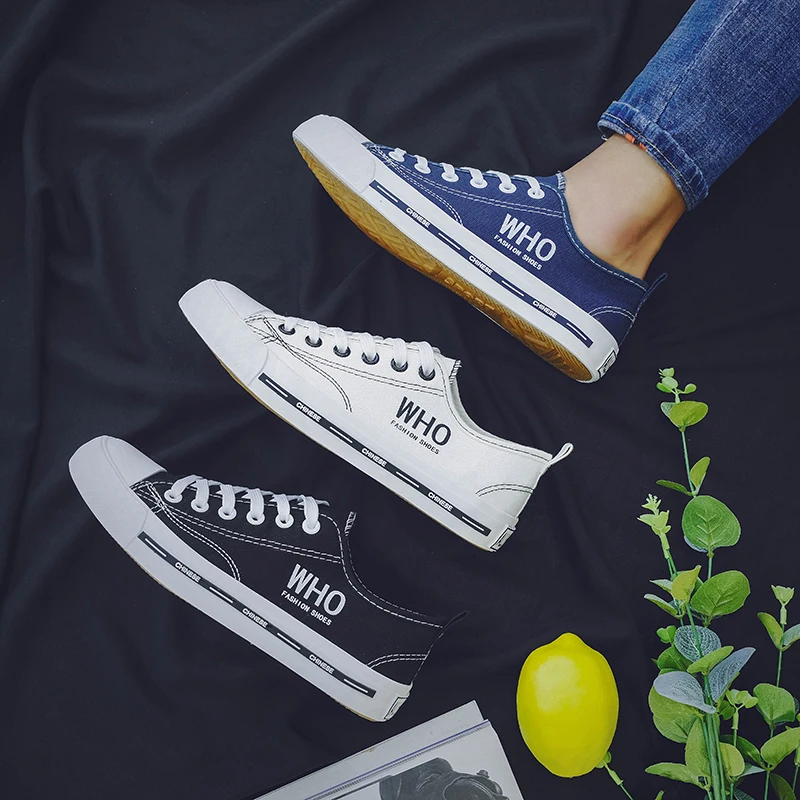 

2019 summer new canvas shoes male Korean version of the wild casual tide shoes student shoes low to help the trend of shoes