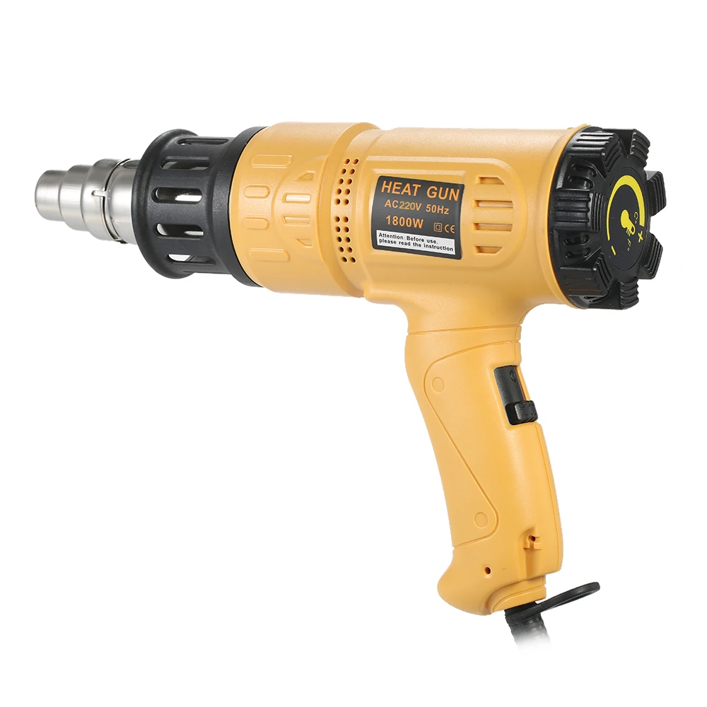 

1800W Adjustable Temperature Hot Air Gun Industrial Heat gun Fast Heating Shrink Blower hot gun soldering tool 4 Nozzle
