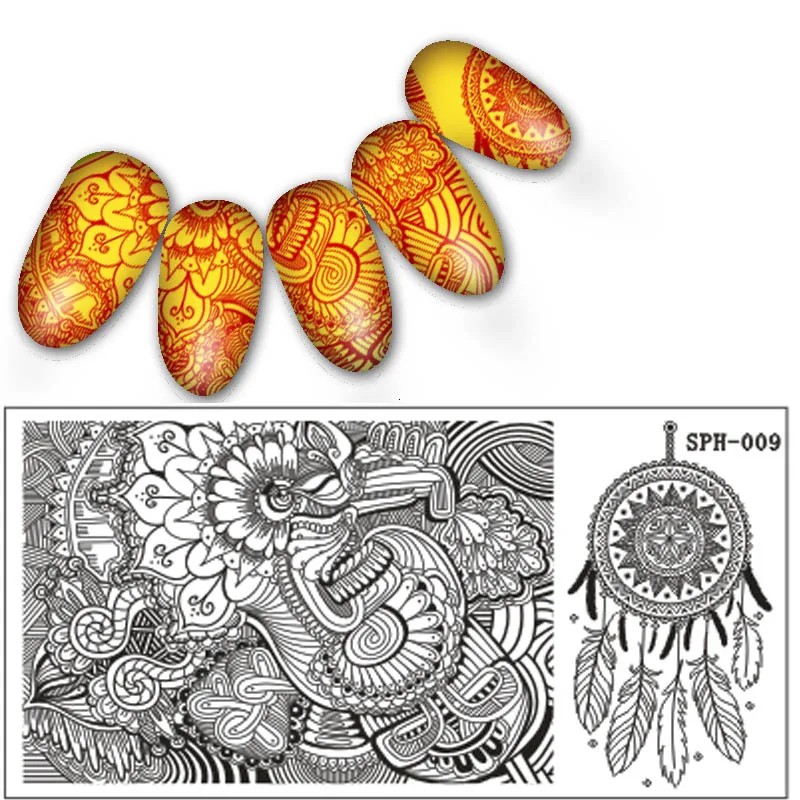 1 шт. прямоугольная пластина для штамповки ногтей Dreamer Рождественский дизайн ногтей маникюрный шаблон Nl искусство трафаретная штамповка Инструменты - Цвет: SPH009