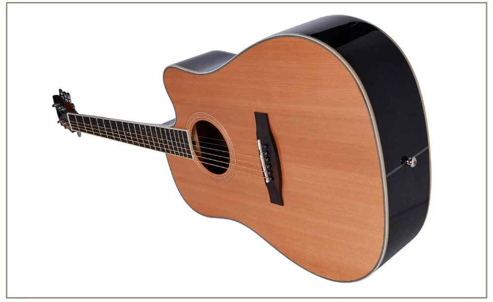 Guitarra cedro acústico elétrica de aço corda