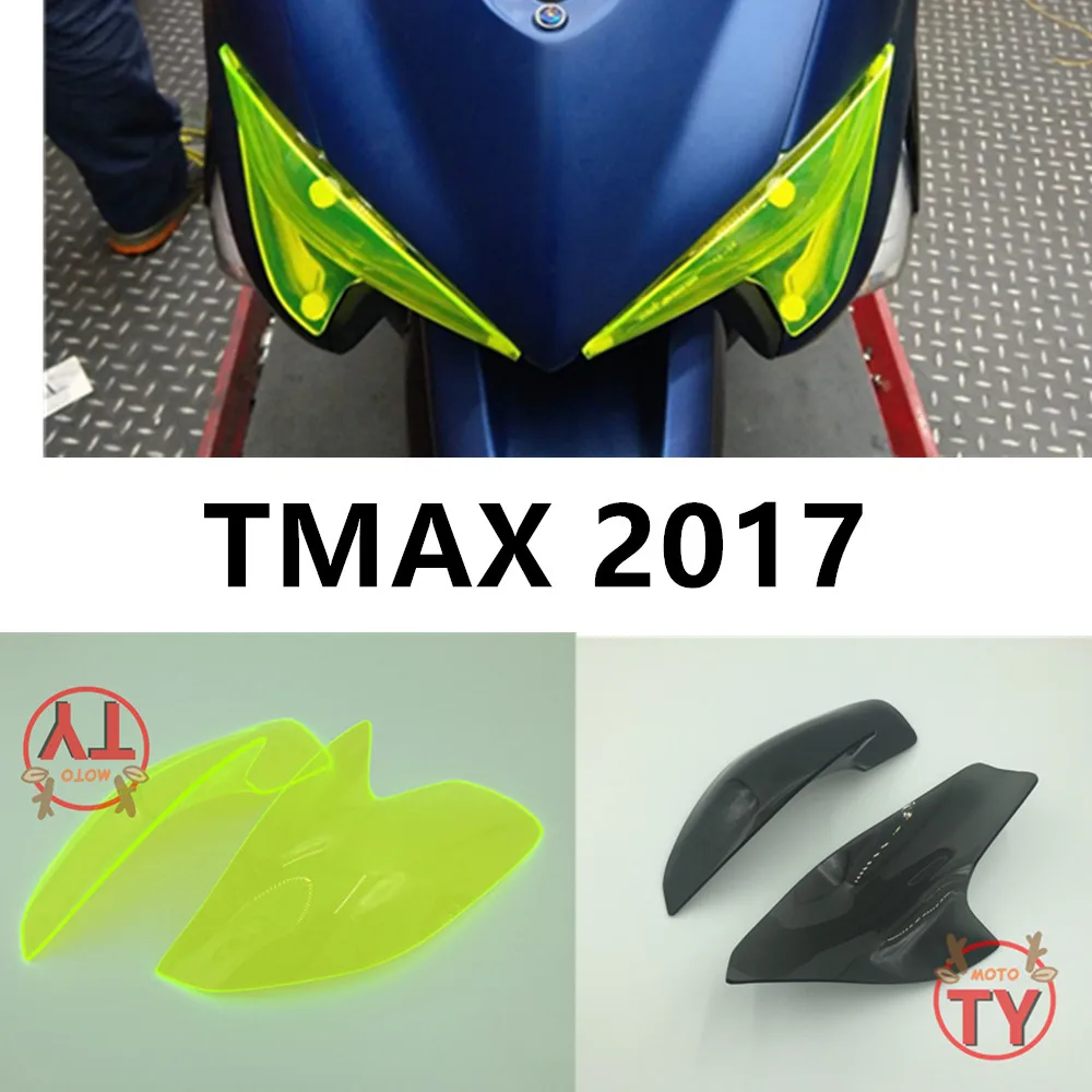 

3 colors Smoke black New Motorcycle Headlight Cover For Yamaha TMAX 530 2017 T MAX 530 Screen Protective Accessoris