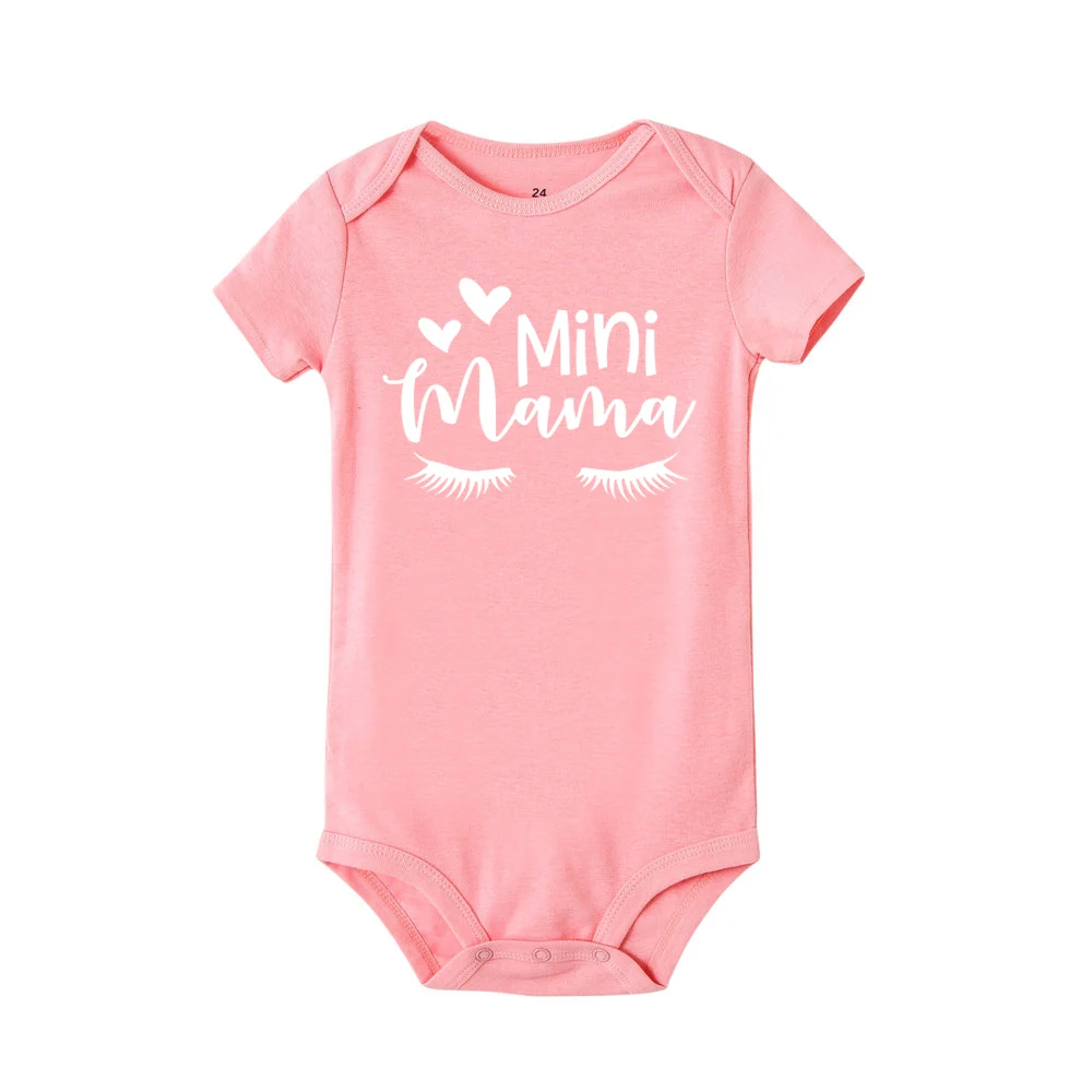 Mama's Mini me/Новинка года, комбинезон с короткими рукавами для новорожденных девочек летний пляжный костюм для детей возрастом от 0 до 24 месяцев - Цвет: R236-SRPPK-