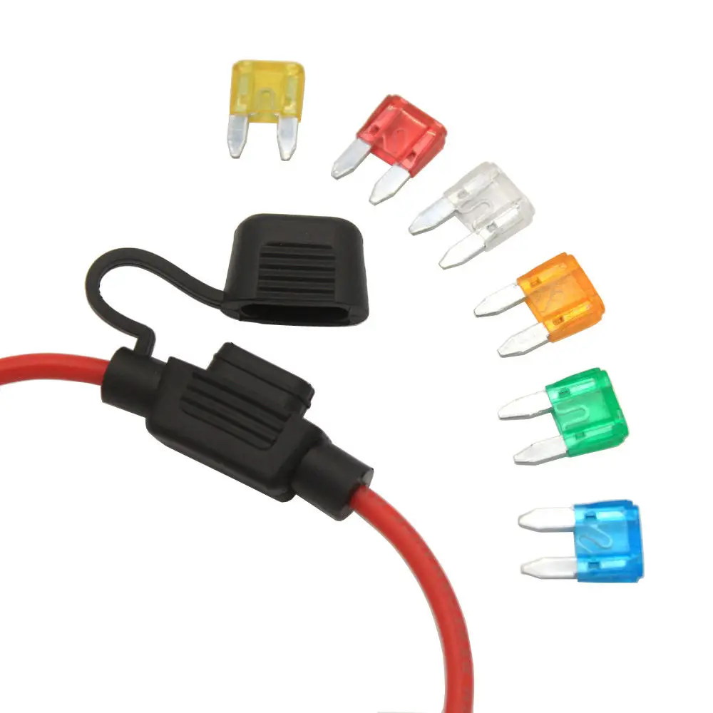 

Waterproof In-Line Blade Fuse Holder 4-piece For Use with Mini Blade Fuses