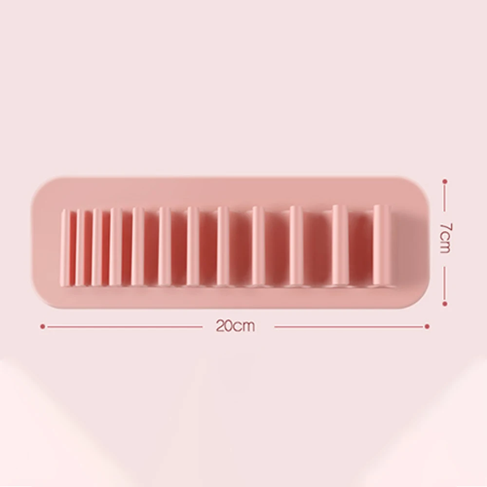 Silicone Toothbrush Rack Makeup Brush Organizer Air Drying Storage Rack 3
