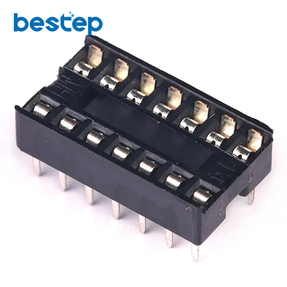 200PCS 14P DIP IC Sockets Adaptor Solder Type 14P 14 Pin Integrated