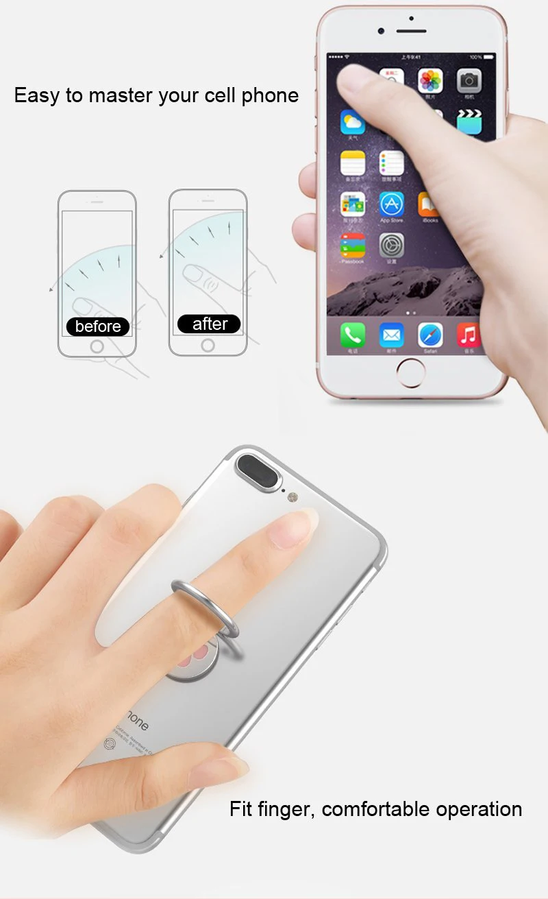 Cell Phone Finger Ring Holder Animal Footprint Phone Grip Kickstand for iPhone Samsung for iPad Fit for Magnetic Car Mount Stand