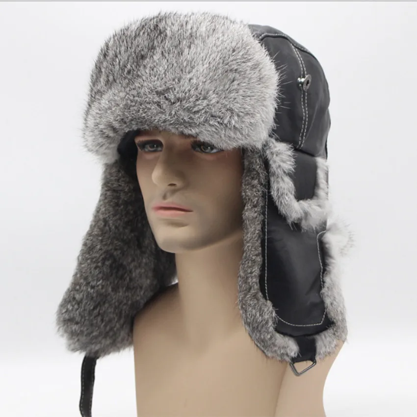 Rabbit fur hat bomber predator hat 