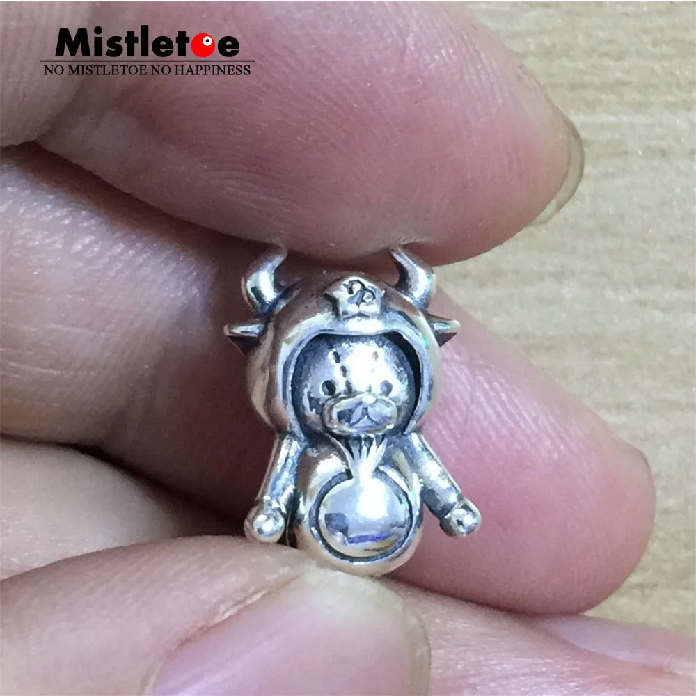 

Mistletoe Genuine 925 Sterling Silver Capricorn Bear Charm Bead Fit DGA Troll And Pan Bracelet Jewelry