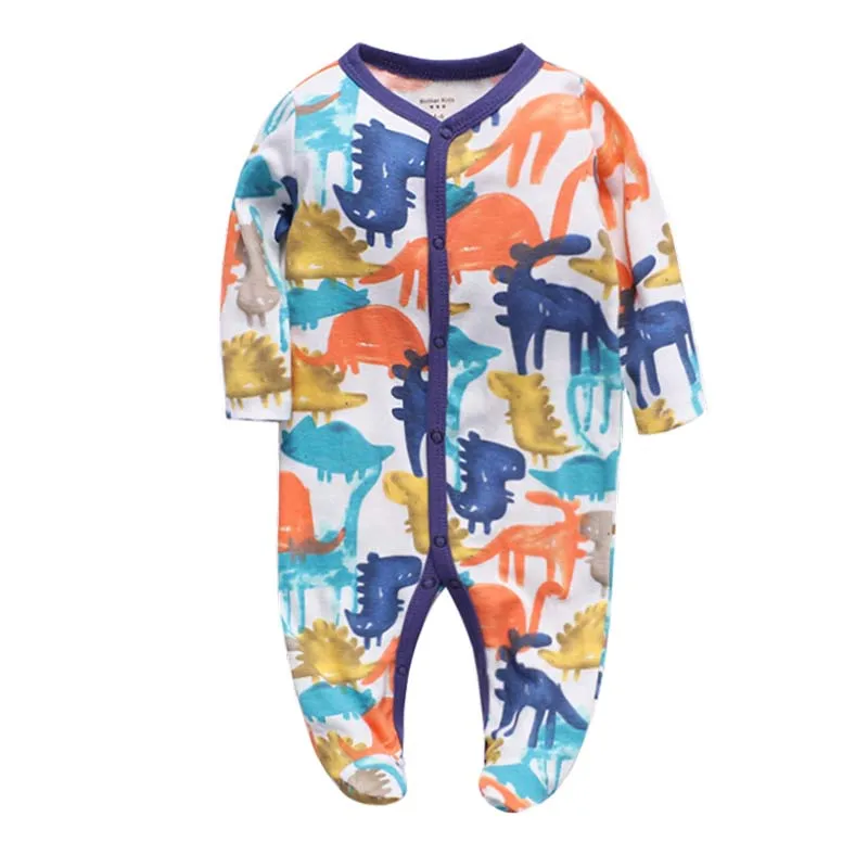Комбинезоны для новорожденных; хлопковый комбинезон; Одежда для мальчиков; комбинезоны; пижамы; Детский комбинезон для младенцев; Одежда для младенцев - Цвет: QL11-0012