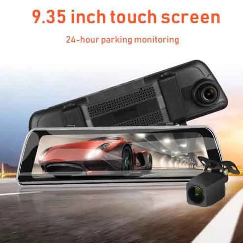 9 35 &quotавтомобильное зеркало заднего вида DVR FHD 1080P Dash камера GPS трекер WDR ночное