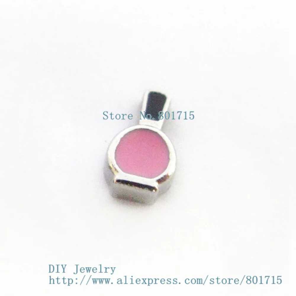 2016 New Styles ! FC111 Lovely pink Nail polish bottles floating locket