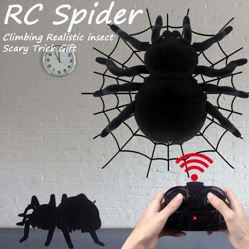 Детская игрушка RC 2018 RC настенная скалолазание паук симулятор шутка страшный трюк игрушка Детский Электронный Паук игрушка детский подарок