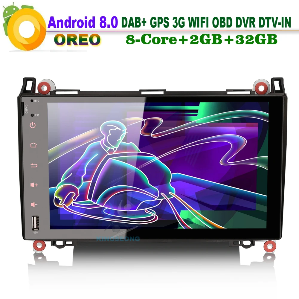 Flash Deal 9" Android 8.0 Autoradio Car Stereo GPS DAB+ DVR SD BT Car Multimedia Player For Mercedes Benz Sprinter Bluetooth WiFi 3G 0