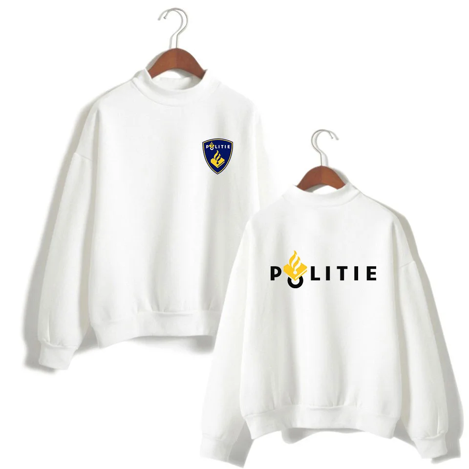 Politie Nederland Hip Pop Hoodies Pullover Turtleneck Women Men Sweatshirts Streetwear Harajuku Oversized Swat Unit Force Tops