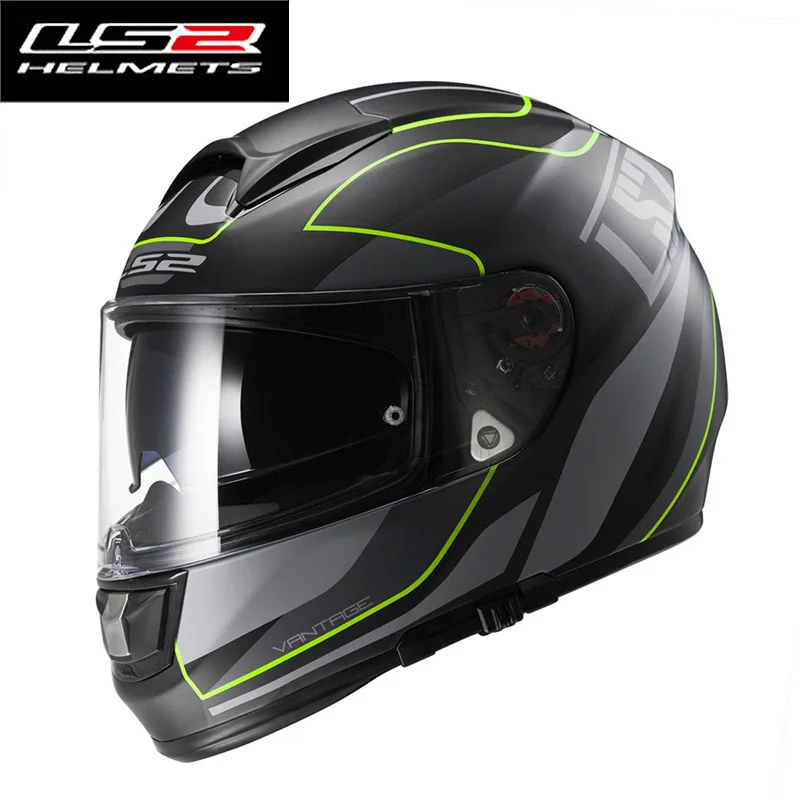 Мотоциклетный шлем LS2 из стекловолокна мотоциклетный rcycle ff397 с двойными линзами