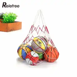 Relefree Футбол Чистая 10 шариков нести сетчатый мешок Портативный оборудования Футбол Бейсбол шары большие Волейбол открытый