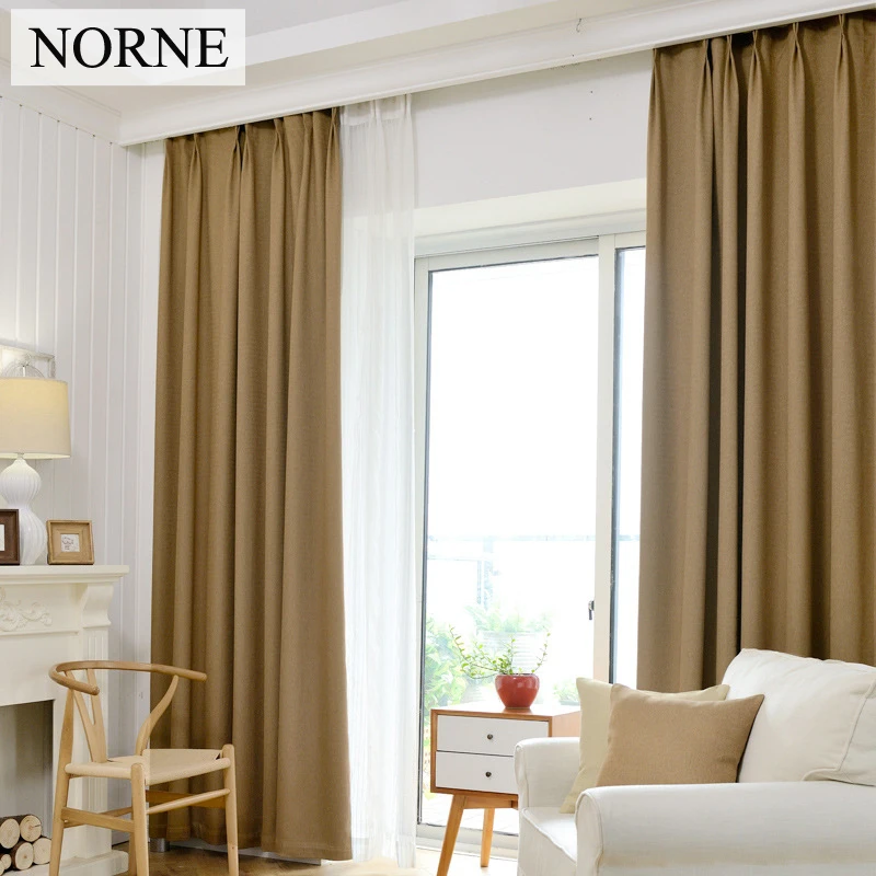 

NORNE Solid Heavy Thermal Insulated Blackout Curtain Curtains Window for Bedroom Living Room,Curtain impedes 80% light and UV