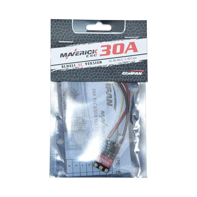 Gemfan Maverick 30A 2-6 S BLHeli 32bit бесщеточный ESC DSHOT1200 готов для беспилотная камера д/у FPV Квадрокоптер Запасная часть