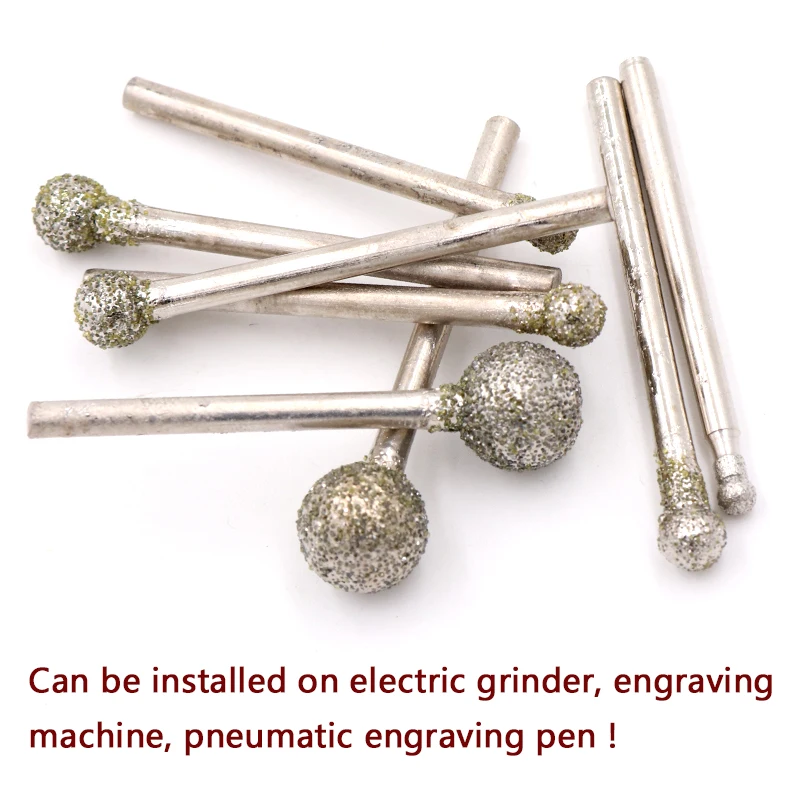 5pcs Abrasive Tools Grinding Head Diamond Coated Spherical/ball Head Repairing Grinding Bit 3mm Shank Dremel Burrs Rotary Tool 5pcs Abrasive Tools Grinding Head Diamond Coated Spherical/ball Head Repairing Grinding Bit 3mm Shank Dremel Burrs Rotary Tool