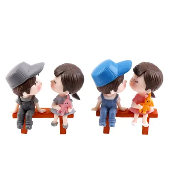 

3Pcs/set Mini Stool Couples Dolls Fairy Garden Miniatures DIY Micro Landscape Decor Dollhouse/Terrarium Action Figures Figurine