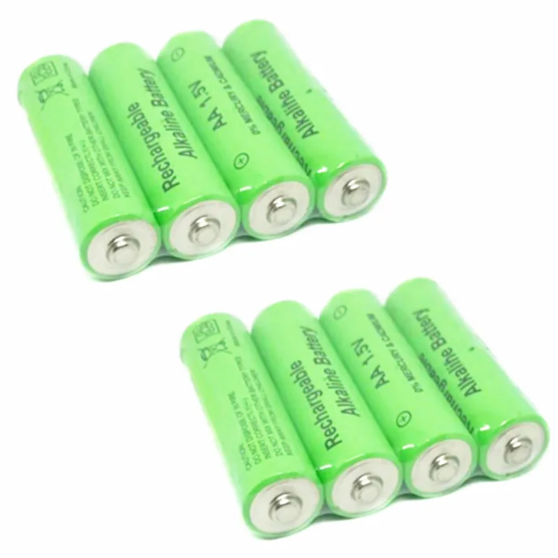 

8pcs/lot New Brand AA rechargeable battery 3000mah 1.5V New Alkaline Rechargeable batery for led light toy mp3 Free shipping