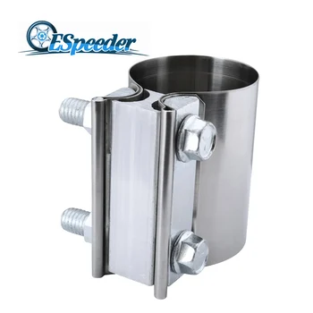 

ESPEEDER Universal 2.0" 2.25" 2.5" 3.0" 4.0" Inch Stainless Steel Butt Joint Exhaust OD Pipe Sleeve Clamp Free Shipping