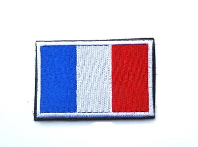 Вышитый Флаг страны армейский значок 3D тактические военные значки ткань Боевая нарукавная повязка флаг мира значки - Цвет: France
