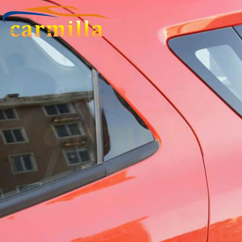 Carmilla 8 шт./компл. автомобиль BC стойка анти черная зеркальная поверхность наклейка