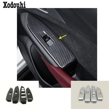 

For Mazda CX-3 CX3 2017 2018 2019 2020 Car Cover ABS Matte Inner Door Window Glass Panel Armrest Lift Switch Button Trim Frame