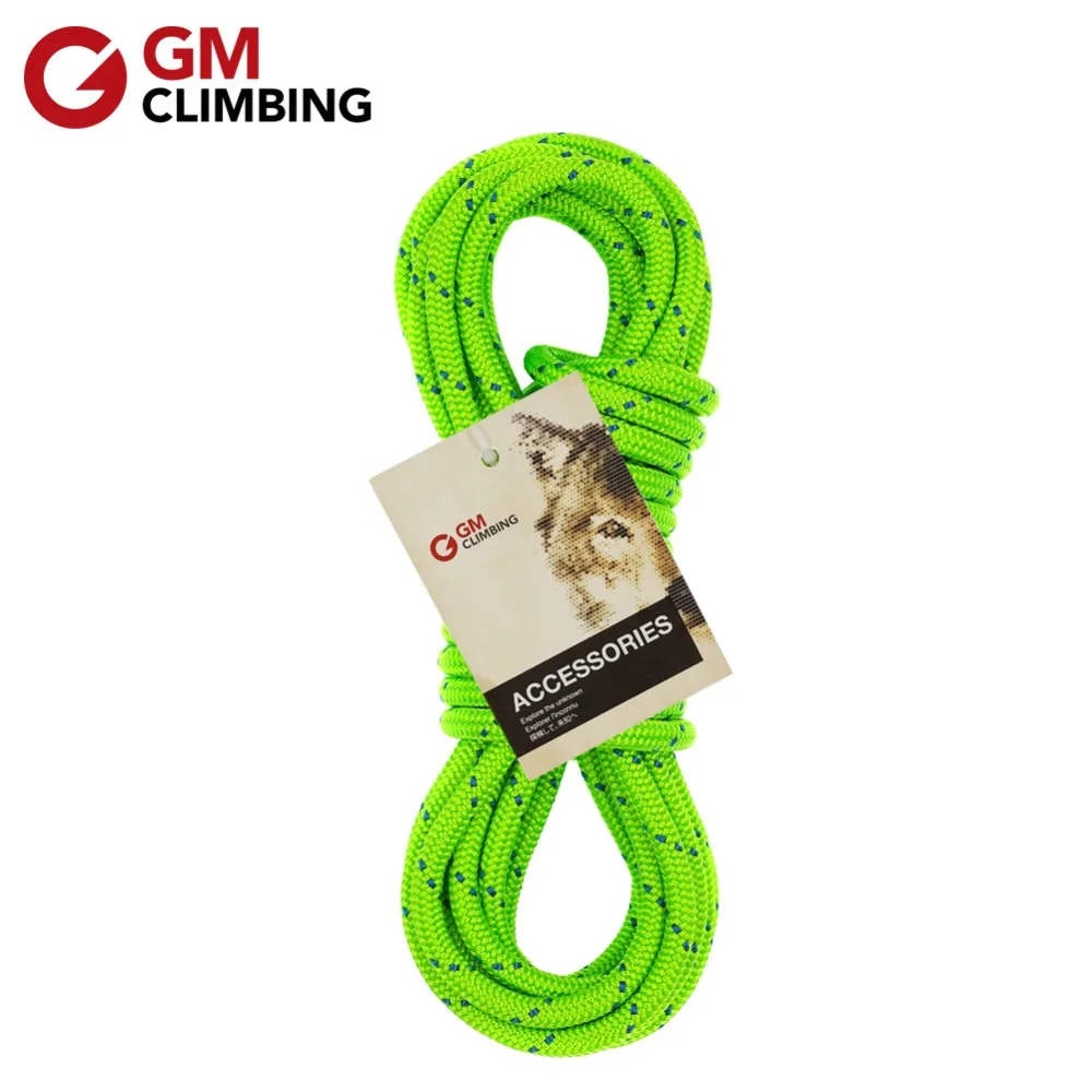 GM CLIMBING Rope 6mm Double Braid Polyester Rock / Tree Climbing Rope