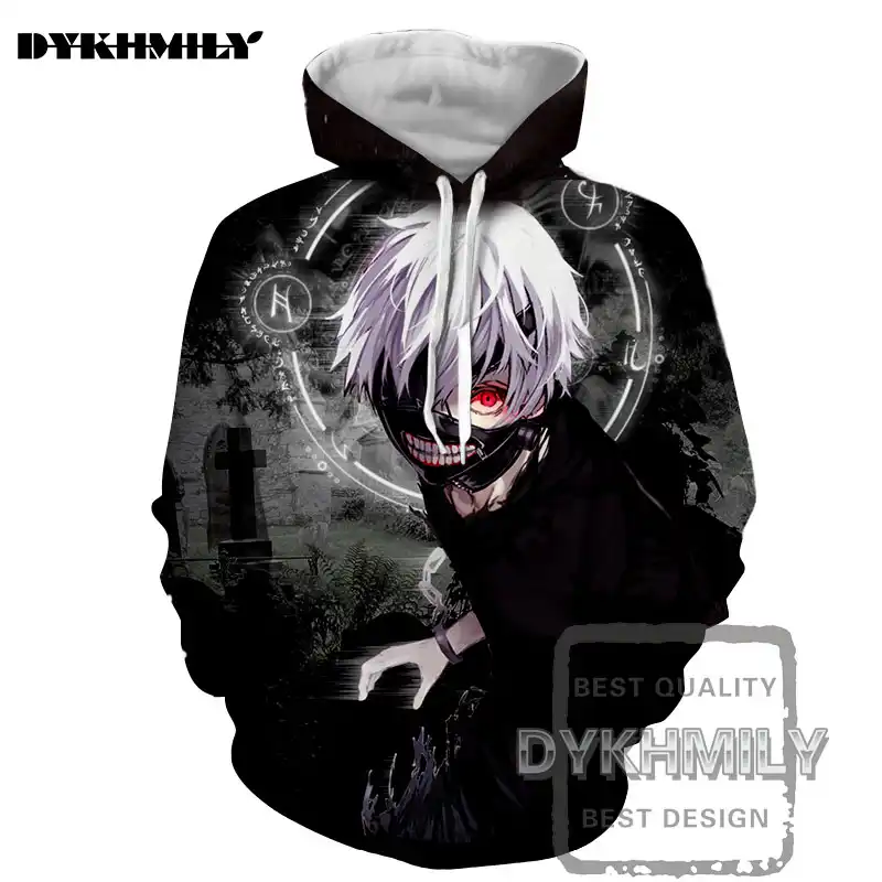 Dykhmily Tokyo Ghoul Anime Character White Hair Mask Red Eyes 3d