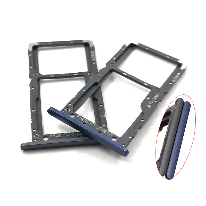 New High Quality Sim Card Tray Slot Holder For Xiaomi POCOPHONE F1 Sim Tray Replacement Parts for lg k50 lmx520 micro sim card holder slot tray replacement adapters grey blue