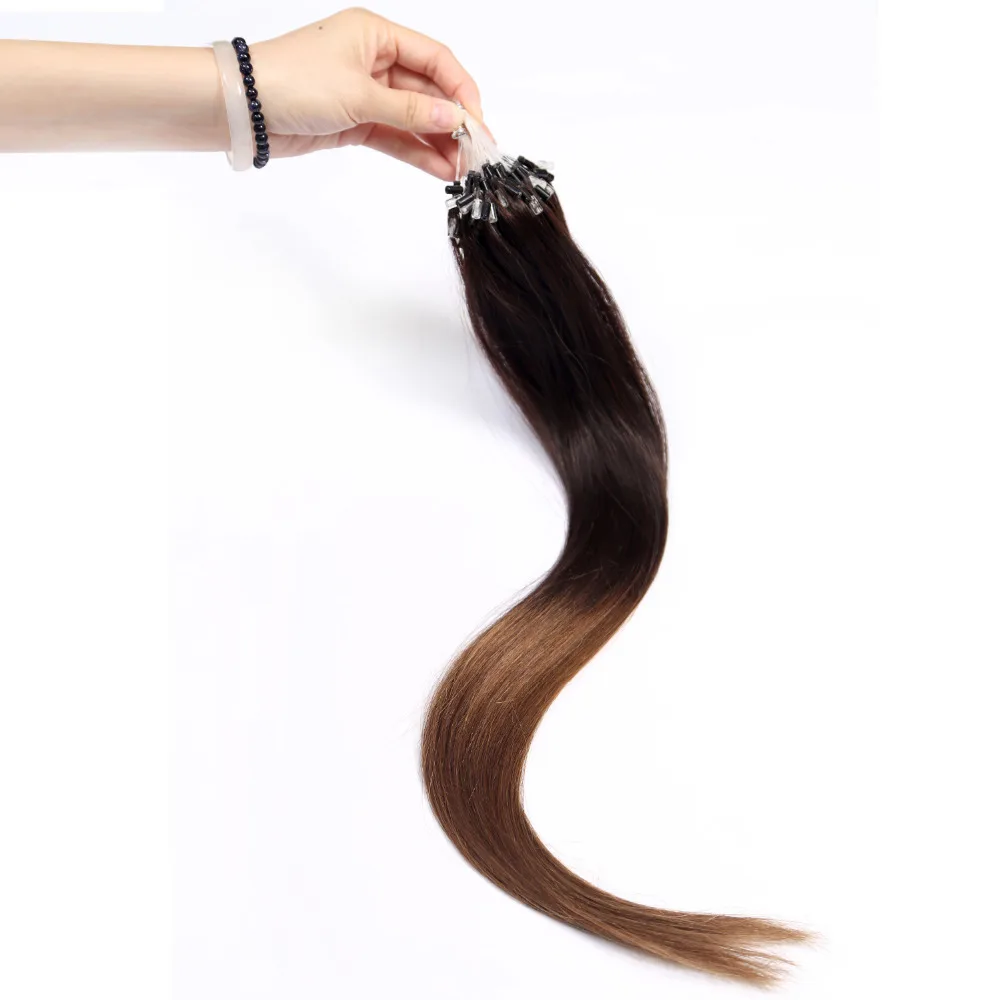 Neitsi Micro Loop Ring Ombre Hair Extensions Kinky Straight 20 1g