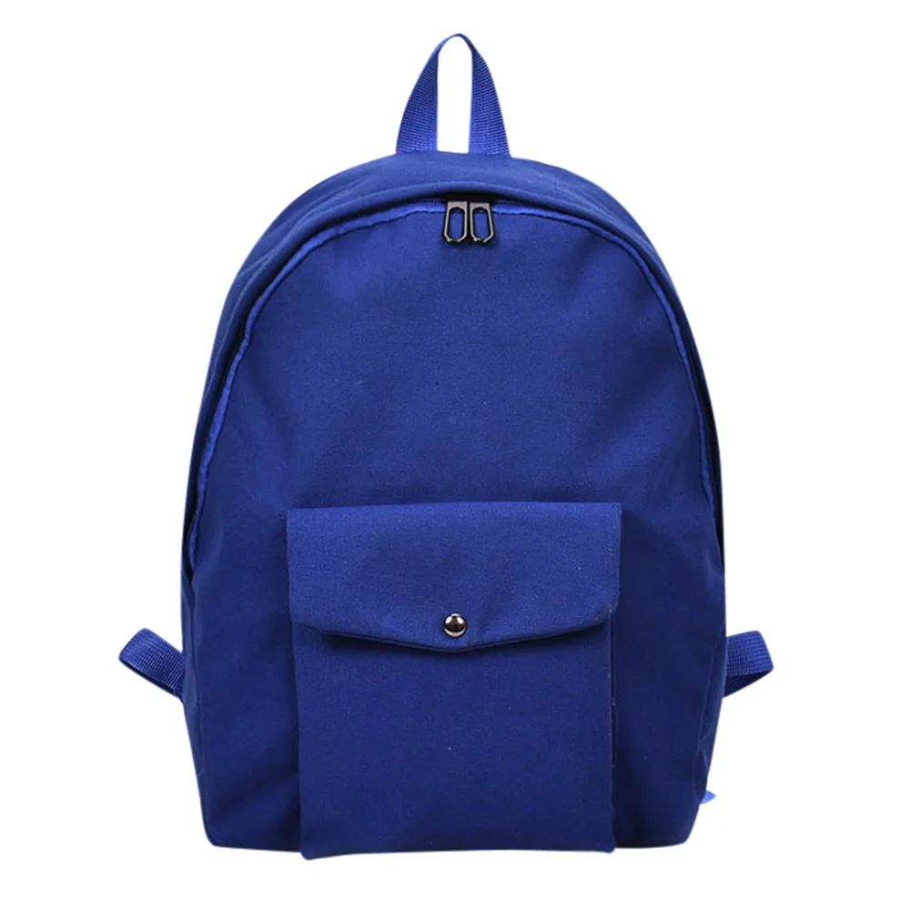 

Adult Backpack Teenage Girls Bags School Backpack Bag Solid Pocket Students Bags 2018 hot sale Women bags Solid color Backpack