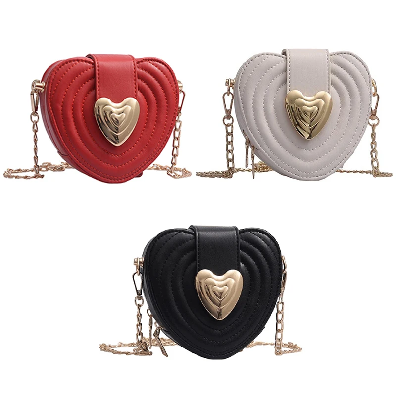 LJL-милая сумка в форме сердца модная женская сумка из искусственной кожи мини сумка через плечо