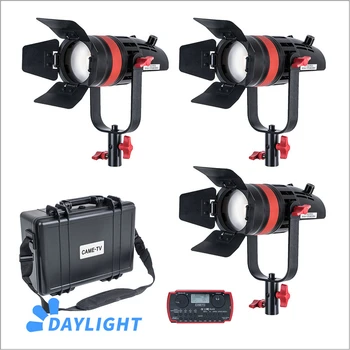 

3 Pcs CAME-TV Q-55W Boltzen 55w High Output Fresnel Focusable LED Daylight Kit