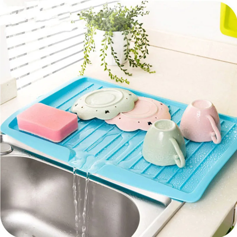 Huiyi-Home-Plastic-Large-Sink-Dish-Drainer-Vegetable-Fruit-Drying-Rack-Washing-Holder-Organizer-Tray-For