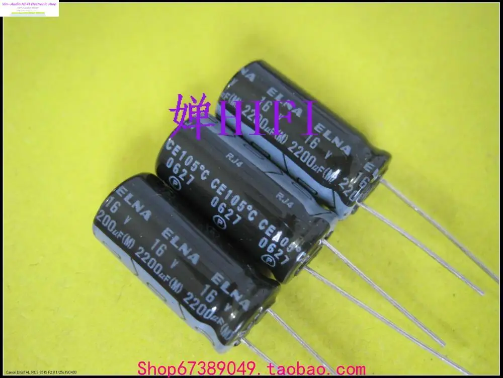 

2019 Supercapacitor Black Electrolytic Capacitors 20PCS/50PCS New Japan Elna Ina Rj4 Capacitor 16v2200uf 10x20 Free Shipping