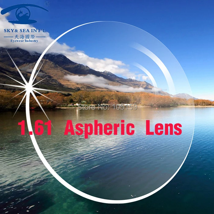 Небо и море оптика Линзы под нужды клиента для глаз 1,61 ИНДЕКС асферические линзы CR39 рецепта линзы оптических очков линзы