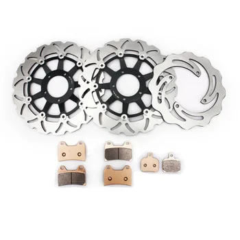 

BIKINGBOY Front Rear Brake Discs Disks Rotors Brake Pads Full Kit for DUCATI HYPERMOTARD 1100 07 08 09 796 800CC 2010 2011 2012