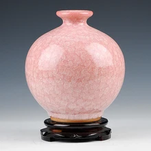 Jingdezhen Traditional Chinese ceramic Vase High quality Ice cracked glazed Multicolor vases Dried flowers containers Home deco Jingdezhen Traditional Chinese ceramic Vase High quality Ice cracked glazed Multicolor vases Dried flowers containers Home deco