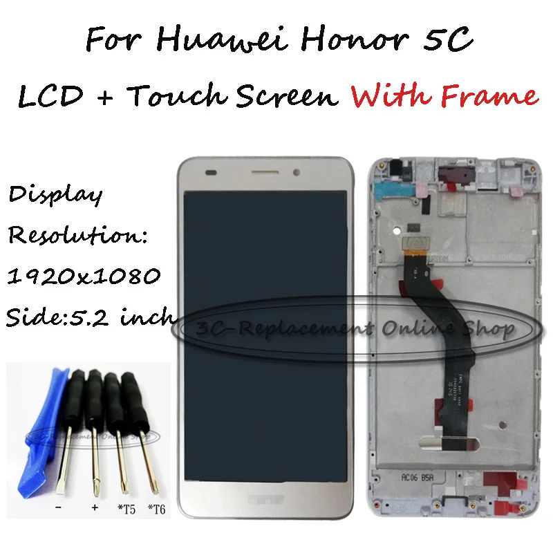 imágenes para Para Huawei Honor 5C NEM-TL00 NEM-TL00H NEM-AL10 Pantalla LCD + asamblea Del Digitizador de la Pantalla Táctil Smartphone + Con Marco + Free herramientas imágenes para Para Huawei Honor 5C NEM-TL00 NEM-TL00H NEM-AL10 Pantalla LCD + asamblea Del Digitizador de la Pantalla Táctil Smartphone + Con Marco + Free herramientas