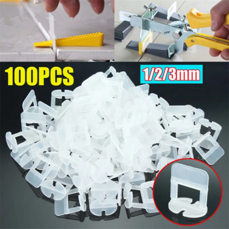 

100 Pcs Tile Leveling Spacer System Construction Tool Wedges Tiling Flooring Set 2019 1mm 2mm 3mm Pedestal Size