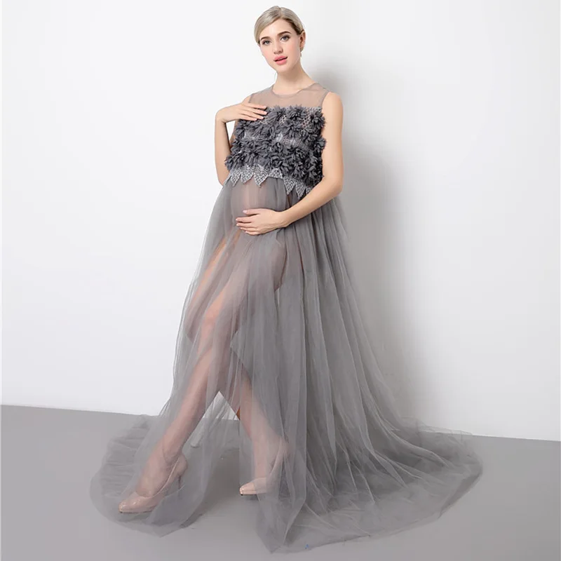 

Maternity Dresses Lace Photo Shoot Wedding Party Elegant Long Pregnant Women Dress for Baby Showers Maternity Photo Shooting